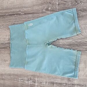 Free People FP Movement Good Karma High Waisted Bike Shorts Seamless Blue Green